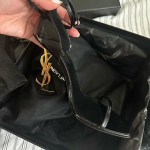 Authentic YSL opyum sandals with clutch bag